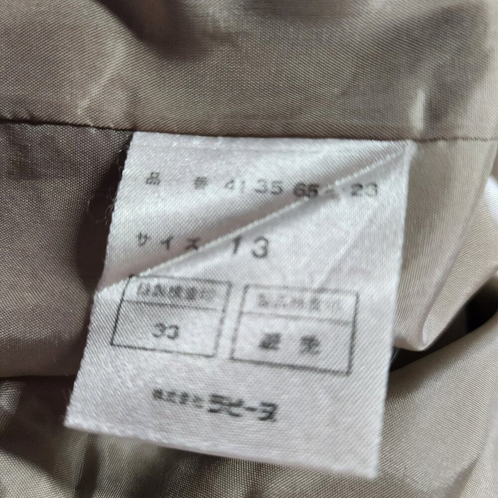 Givenchy Glamour Vintage Cupro Midi Pencil Skirt Size 13 Khaki Beige - Picture 3 of 6